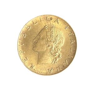 Vintage 1979 Italy 20 Lire Coin Ceres Roman Goddess w/ Case
